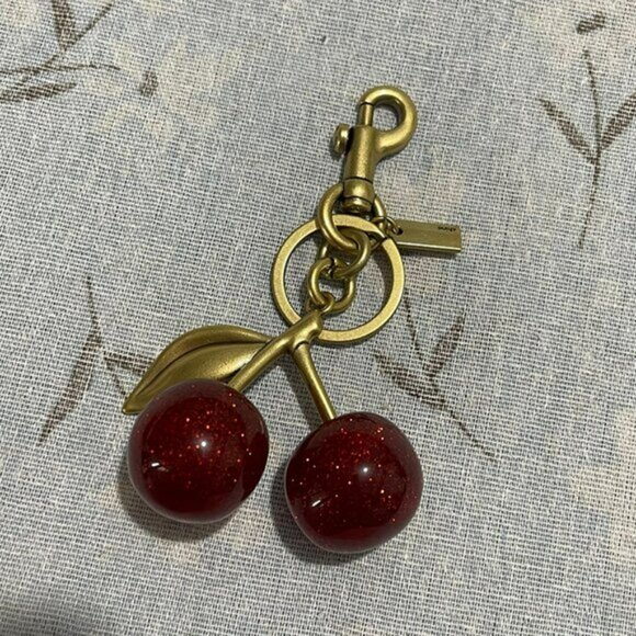 Coach Cherry Bag Charm Keychain - Picture 2 of 6